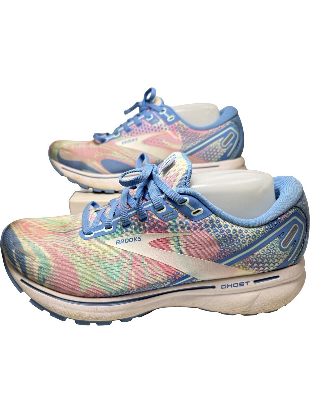Brooks Ghost 14 Womens 9.5 B Pink Blue TieDye Empower Her Unity Together Limited